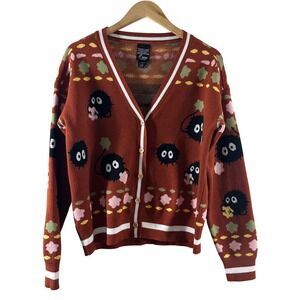 Her Universe Studio Ghibli Spirited Away Cardigan Sweater Rust Women's M